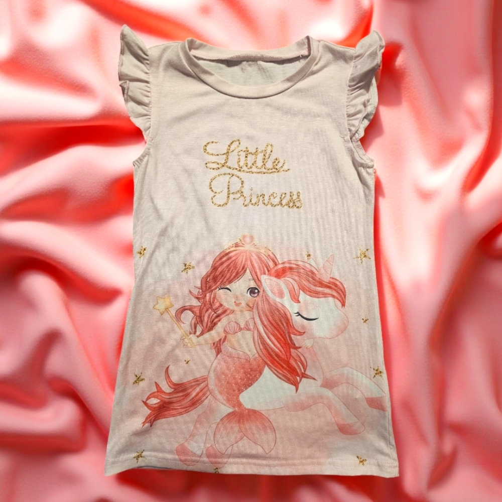 Little Princess SHEIN Kids Pink Nightgown.Size 4Y.EXCELLENT CONDITION!
